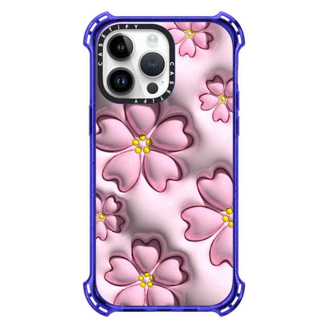 CASETiFY iPhone 14 Pro Max Case Peri Purple バウンスケース フローラル Sakura CASETiFY iPhone 14 Pro Max Case Peri Purple バウンスケース フローラル Sakura