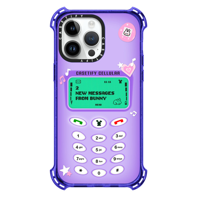 CASETiFY iPhone 14 Pro Max Case Peri Purple バウンスケース Bunny Mobile casetify_artist CASETiFY iPhone 14 Pro Max Case Peri Purple バウンスケース Bunny Mobile casetify_artist