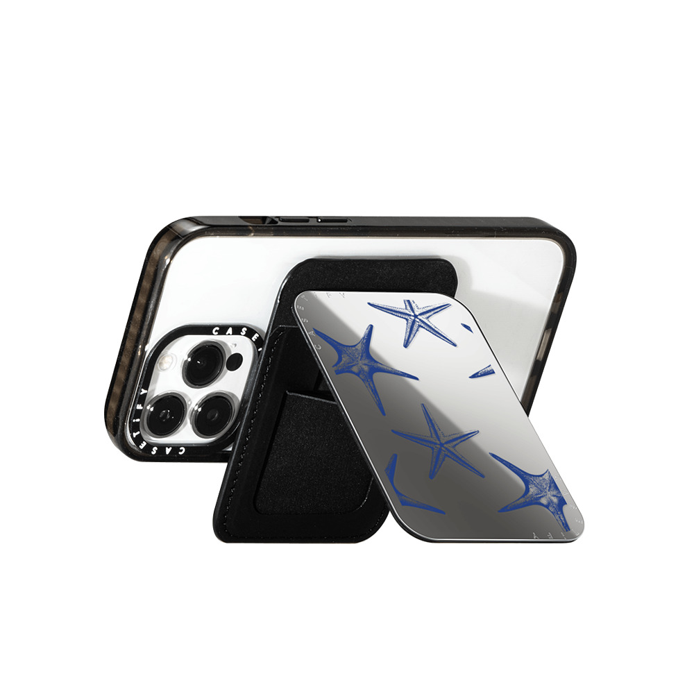 CASETiFY Snappy カードホルダースタンド シルバー Snappy ミラー カードホルダースタンド MagSafe対応 Star gazing casetify_artist CASETiFY Snappy カードホルダースタンド シルバー Snappy ミラー カードホルダースタンド MagSafe対応 Star gazing casetify_artist