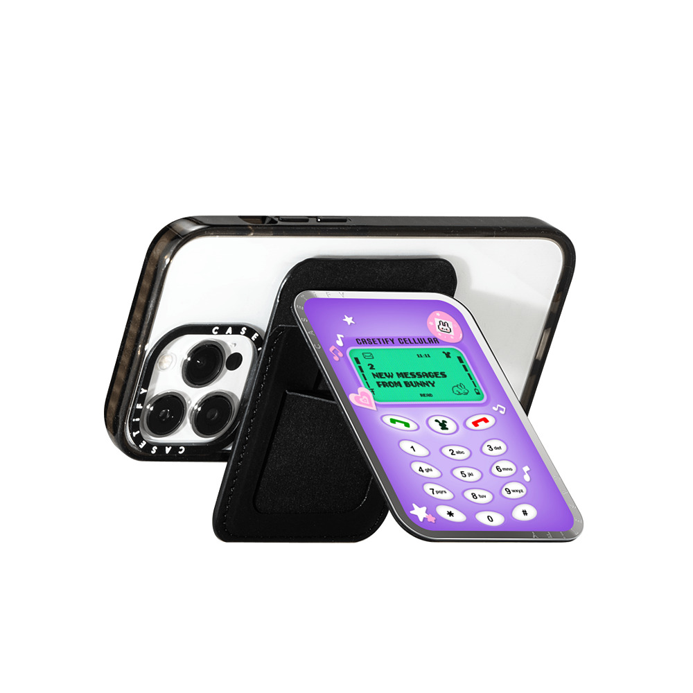 CASETiFY Snappy カードホルダースタンド シルバー Snappy ミラー カードホルダースタンド MagSafe対応 Bunny Mobile casetify_artist CASETiFY Snappy カードホルダースタンド シルバー Snappy ミラー カードホルダースタンド MagSafe対応 Bunny Mobile casetify_artist