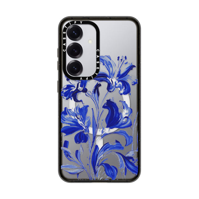 CASETiFY Galaxy S25 ケース ブラック マグネット式 インパクトケース Floral フローラル Cobalt Bloom Back to School CASETiFY Galaxy S25 ケース ブラック マグネット式 インパクトケース Floral フローラル Cobalt Bloom Back to School