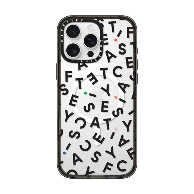 CASETiFY iPhone 16 Pro Max ケース ブラック インパクトケース MagSafe対応 モノグラム casetify_artist