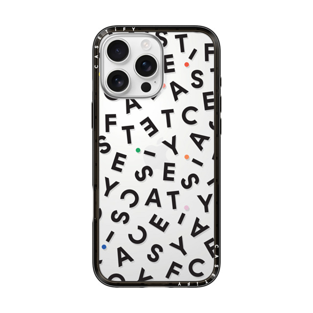 CASETiFY iPhone 16 Pro Max ケース ブラック インパクトライトケース モノグラム casetify_artist
