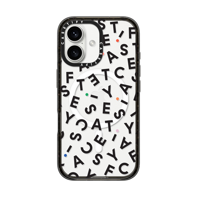 CASETiFY iPhone 16 ケース ブラック インパクトケース MagSafe対応 モノグラム casetify_artist