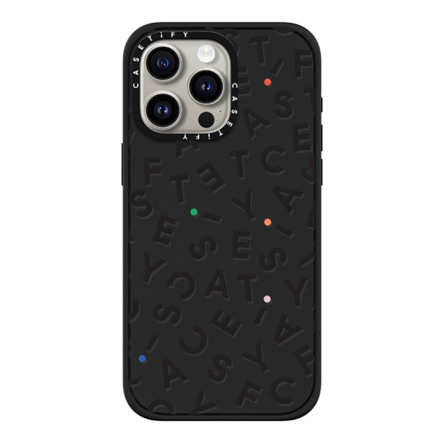 CASETiFY iPhone 15 Pro Max ケース マットブラック インパクトケース MagSafe対応 モノグラム casetify_artist