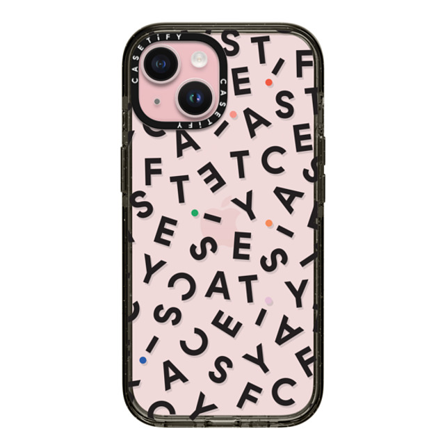 CASETiFY iPhone 15 ケース ブラック インパクトケース モノグラム casetify_artist