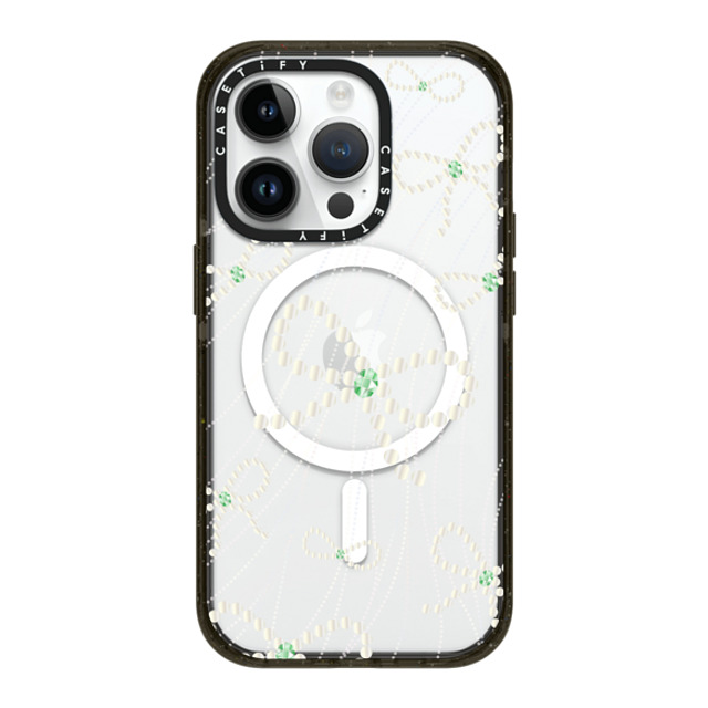 CASETiFY iPhone 14 Pro ケース ブラック インパクトケース MagSafe対応 Mint Melody casetify_artist