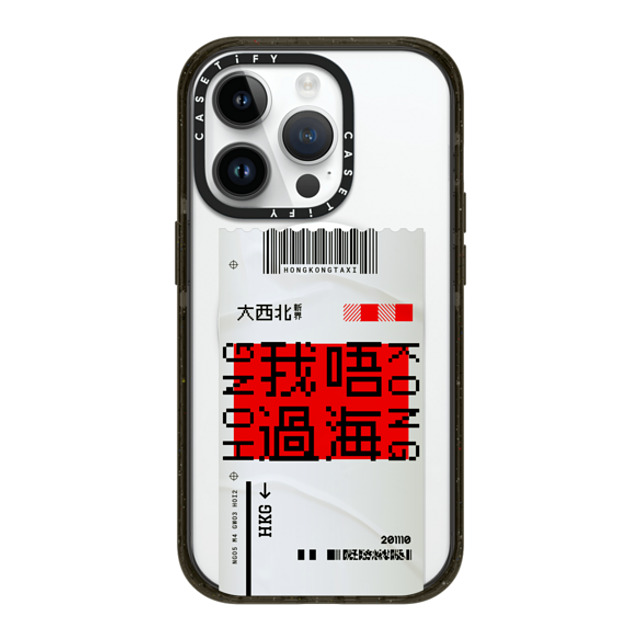 CASETiFY iPhone 14 Pro ケース ブラック インパクトケース MagSafe対応 Ticket - Taxi casetify_artist