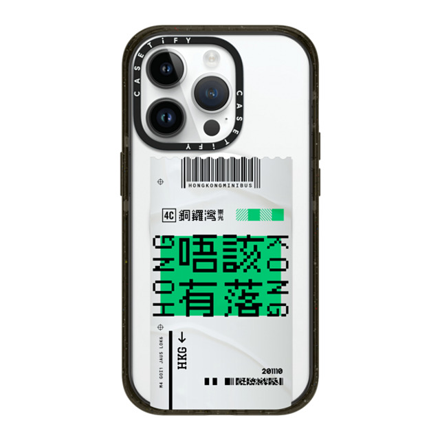 CASETiFY iPhone 14 Pro ケース ブラック インパクトケース MagSafe対応 Ticket - Minibus casetify_artist