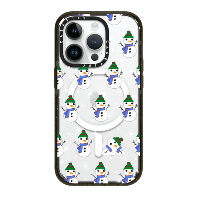 CASETiFY iPhone 14 Pro ケース ブラック インパクトケース MagSafe対応 Snowman Meltdown casetify_artist