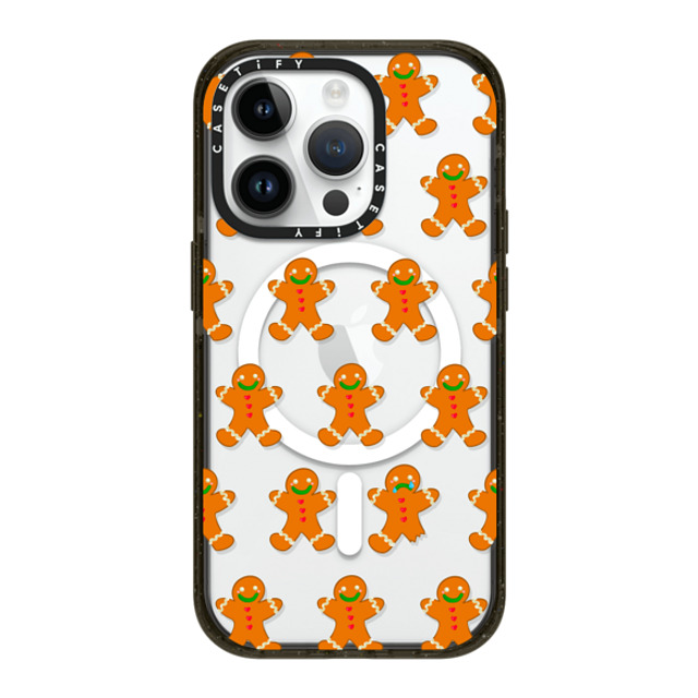 CASETiFY iPhone 14 Pro ケース ブラック インパクトケース MagSafe対応 Christmas Bites Gingerbread casetify_artist