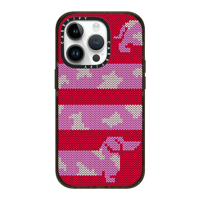 CASETiFY iPhone 14 Pro ケース ブラック インパクトケース MagSafe対応 Dachschund Sweater casetify_artist