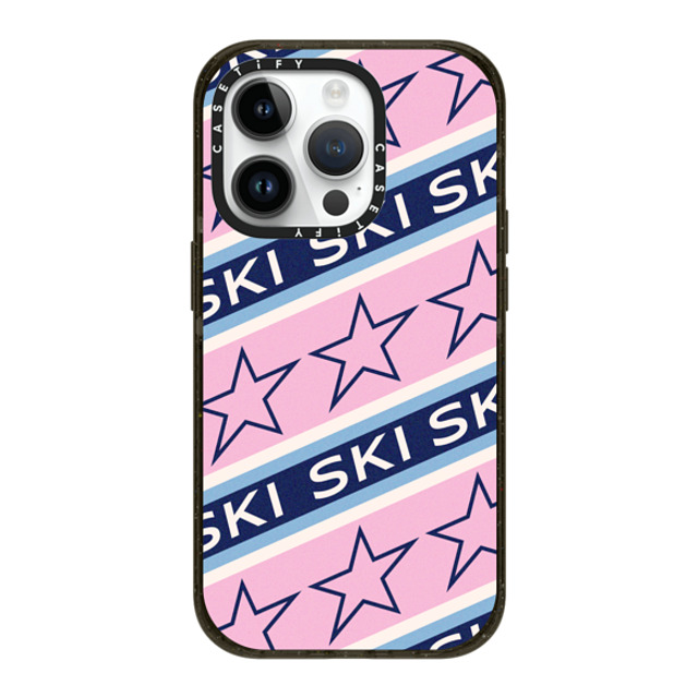 CASETiFY iPhone 14 Pro ケース ブラック インパクトケース MagSafe対応 Ski Star Stripes casetify_artist