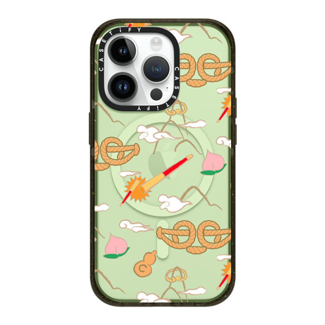 CASETiFY iPhone 14 Pro ケース ブラック インパクトケース MagSafe対応 QI TIAN Case casetify_artist