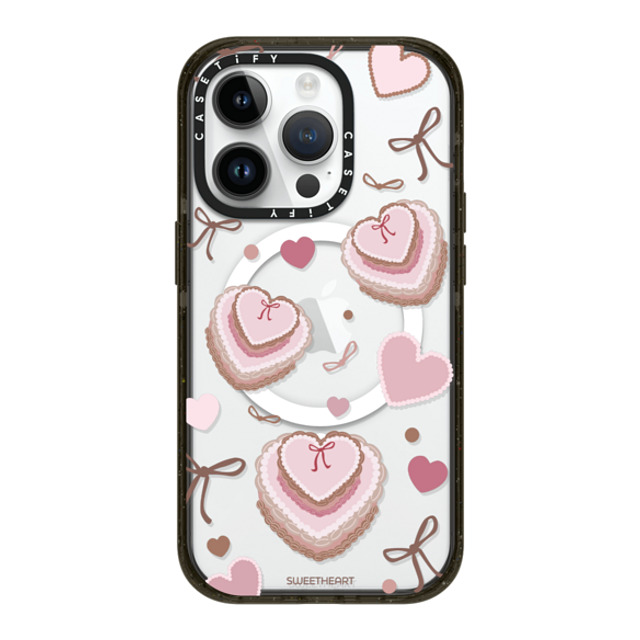 CASETiFY iPhone 14 Pro ケース Black インパクトケース MagSafe対応 Sweetheart cake case casetify_artist