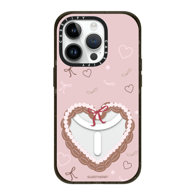CASETiFY iPhone 14 Pro ケース Black インパクトケース MagSafe対応 Sweetheart heart case (Dosan Retail Exclusive) casetify_artist