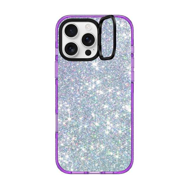 CASETiFY iPhone 16 Pro Max ケース パープル インパクトリングスタンドケース MagSafe対応 GLITTER DREAM casetify_artist