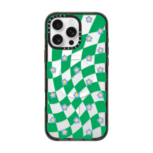 iPhone 16 Pro Max - Checkered Floral Case