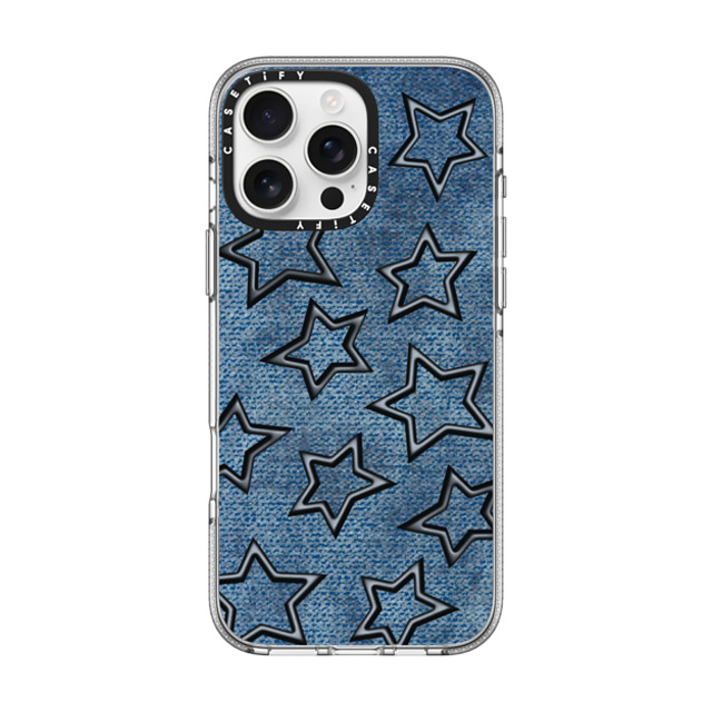 CASETiFY iPhone 16 Pro Max ケース クリア クリア ケース MagSafe対応 Dark Academia,Star STAR DENIM