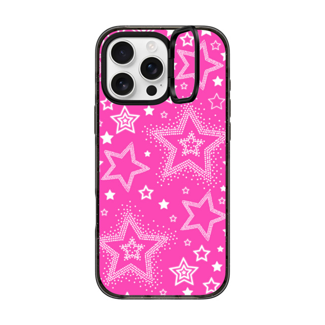 CASETiFY iPhone 16 Pro Max ケース ブラック インパクトリングスタンドケース MagSafe対応 Star,Y2K,Pattern Pink Girly Punk Case CASETiFY iPhone 16 Pro Max ケース ブラック インパクトリングスタンドケース MagSafe対応 Star,Y2K,Pattern Pink Girly Punk Case