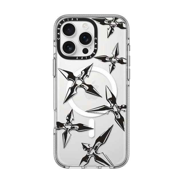 CASETiFY iPhone 16 Pro Max Case Clear Clear Case MagSafe Compatible Pattern,Line Art Pattern,Monochrome,Line Art Black Shuriken Father's Day CASETiFY iPhone 16 Pro Max Case Clear Clear Case MagSafe Compatible Pattern,Line Art Pattern,Monochrome,Line Art Black Shuriken Father's Day