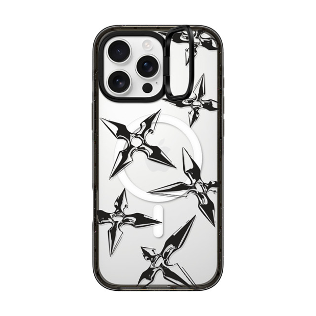 CASETiFY iPhone 16 Pro Max Case Black インパクトリングスタンドケース MagSafe対応 Pattern,Line Art Pattern,Monochrome,Line Art Black Shuriken Father's Day CASETiFY iPhone 16 Pro Max Case Black インパクトリングスタンドケース MagSafe対応 Pattern,Line Art Pattern,Monochrome,Line Art Black Shuriken Father's Day