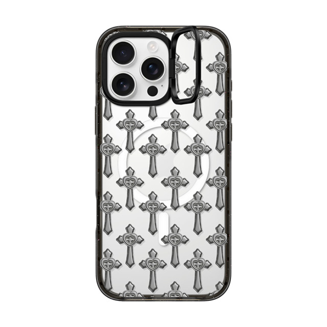 CASETiFY iPhone 16 Pro Max Case Black インパクトリングスタンドケース MagSafe対応 Pattern,Monochrome Pattern,Monochrome Chrome Cross Back to School CASETiFY iPhone 16 Pro Max Case Black インパクトリングスタンドケース MagSafe対応 Pattern,Monochrome Pattern,Monochrome Chrome Cross Back to School