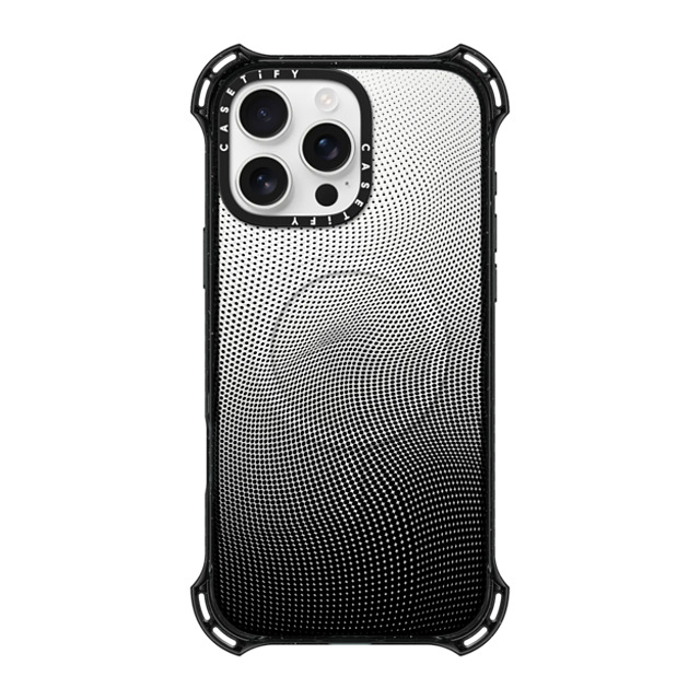 CASETiFY iPhone 16 Pro Max ケース ブラック バウンスケース Checkered,Monochrome,Gradient Gradient Spots