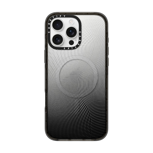 CASETiFY iPhone 16 Pro Max ケース ブラック インパクトケース MagSafe対応 Checkered,Monochrome,Gradient Gradient Spots