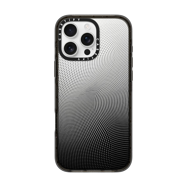 CASETiFY iPhone 16 Pro Max ケース ブラック インパクトケース Checkered,Monochrome,Gradient Gradient Spots