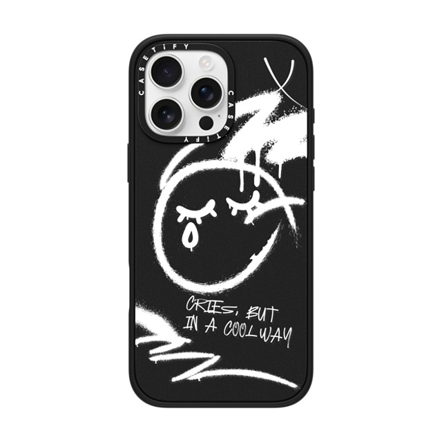 CASETiFY iPhone 16 Pro Max Case マットブラック インパクトケース MagSafe対応 Monochrome,Street Art Monochrome,Street Art Cries, But in a Cool Way Father's Day CASETiFY iPhone 16 Pro Max Case マットブラック インパクトケース MagSafe対応 Monochrome,Street Art Monochrome,Street Art Cries, But in a Cool Way Father's Day