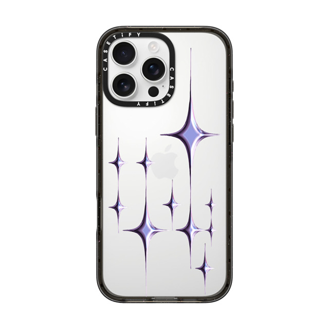 CASETiFY iPhone 16 Pro Max Case ブラック インパクトケース Star Star Chrome Sparkles - Purple Mother's Day CASETiFY iPhone 16 Pro Max Case ブラック インパクトケース Star Star Chrome Sparkles - Purple Mother's Day
