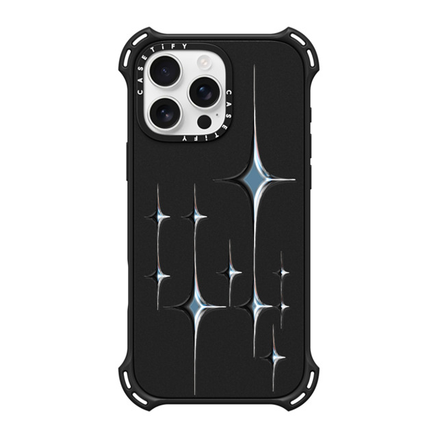 CASETiFY iPhone 16 Pro Max Case Matte Black バウンスケース Star Star Chrome Sparkles - Graphite Father's Day CASETiFY iPhone 16 Pro Max Case Matte Black バウンスケース Star Star Chrome Sparkles - Graphite Father's Day