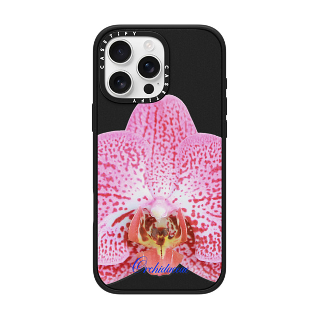 CASETiFY iPhone 16 Pro Max Case Matte Black Impact Case MagSafe Compatible Pink Orchid casetify_artist CASETiFY iPhone 16 Pro Max Case Matte Black Impact Case MagSafe Compatible Pink Orchid casetify_artist