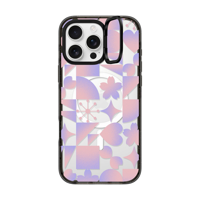 CASETiFY iPhone 16 Pro Max Case ブラック インパクトリングスタンドケース MagSafe対応 Purple Geometric Sakura casetify_artist New iPhone CASETiFY iPhone 16 Pro Max Case ブラック インパクトリングスタンドケース MagSafe対応 Purple Geometric Sakura casetify_artist New iPhone