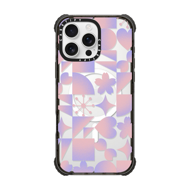 CASETiFY iPhone 16 Pro Max ケース ブラック ウルトラ インパクトケース MagSafe 対応 Purple Geometric Sakura casetify_artist New iPhone CASETiFY iPhone 16 Pro Max ケース ブラック ウルトラ インパクトケース MagSafe 対応 Purple Geometric Sakura casetify_artist New iPhone