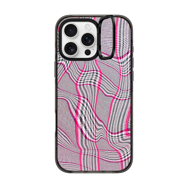 CASETiFY iPhone 16 Pro Max Case Black インパクトリングスタンドケース MagSafe対応 Surrealism Surrealism Distorted Plaid - Pink Father's Day CASETiFY iPhone 16 Pro Max Case Black インパクトリングスタンドケース MagSafe対応 Surrealism Surrealism Distorted Plaid - Pink Father's Day