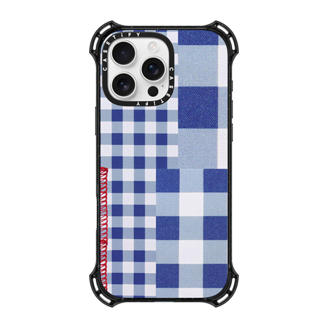 CASETiFY iPhone 16 Pro Max ケース ブラック バウンスケース Gingham Picnic casetify_artist