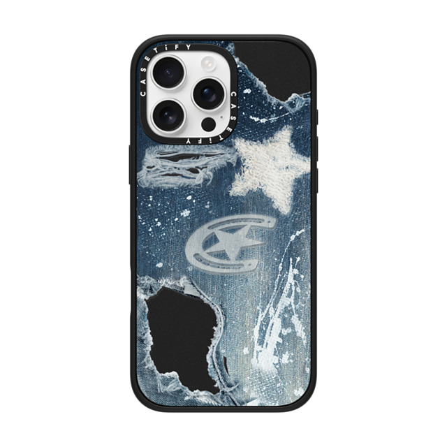 CASETiFY iPhone 16 Pro Max ケース マットブラック インパクトケース MagSafe対応 Pattern Pattern Denim Back to School CASETiFY iPhone 16 Pro Max ケース マットブラック インパクトケース MagSafe対応 Pattern Pattern Denim Back to School