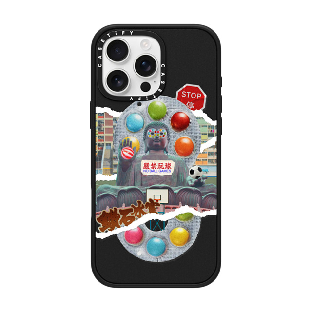 CASETiFY iPhone 16 Pro Max ケース マットブラック インパクトケース MagSafe対応 HK Collage - Buddha casetify_artist