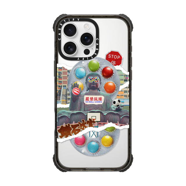 CASETiFY iPhone 16 Pro Max Case Black ウルトラ インパクトケース MagSafe 対応 HK Collage - Buddha casetify_artist CASETiFY iPhone 16 Pro Max Case Black ウルトラ インパクトケース MagSafe 対応 HK Collage - Buddha casetify_artist