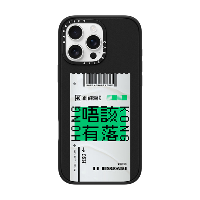 CASETiFY iPhone 16 Pro Max ケース マットブラック インパクトケース MagSafe対応 Ticket - Minibus casetify_artist