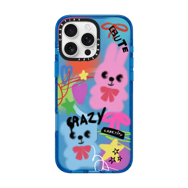 CASETiFY iPhone 16 Pro Max ケース スカイブルー インパクトケース MagSafe対応 Street Art,Y2K Cute & Crazy