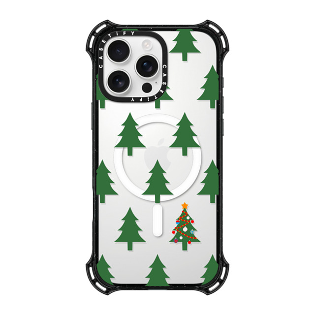 CASETiFY iPhone 16 Pro Max ケース ブラック バウンスケース O Christmas Tree casetify_artist