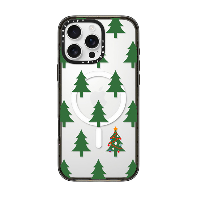 CASETiFY iPhone 16 Pro Max ケース ブラック インパクトケース MagSafe対応 O Christmas Tree casetify_artist