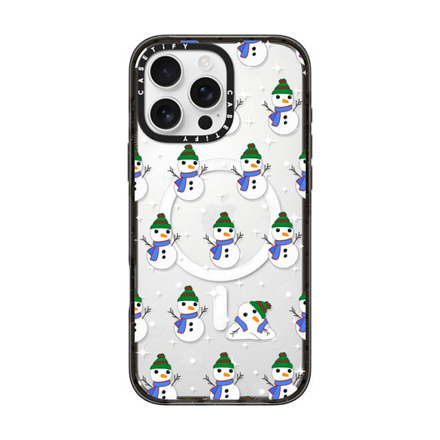 CASETiFY iPhone 16 Pro Max ケース ブラック インパクトケース MagSafe対応 Snowman Meltdown casetify_artist