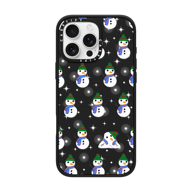 CASETiFY iPhone 16 Pro Max ケース マットブラック インパクトケース MagSafe対応 Snowman Meltdown casetify_artist