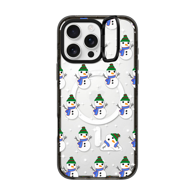 CASETiFY iPhone 16 Pro Max ケース ブラック インパクトリングスタンドケース MagSafe対応 Snowman Meltdown casetify_artist