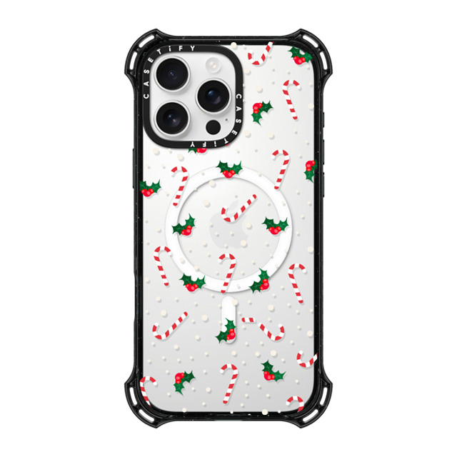 CASETiFY iPhone 16 Pro Max ケース ブラック バウンスケース Candy Cane Crush casetify_artist