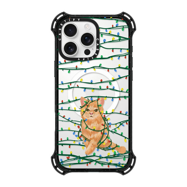 CASETiFY iPhone 16 Pro Max ケース ブラック バウンスケース Meowy Catmas casetify_artist